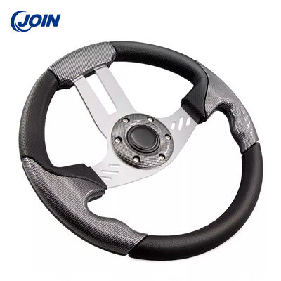 Grano de madera del PVC que compite con el volante 13 pulgadas para los cochecillos eléctricos del golf