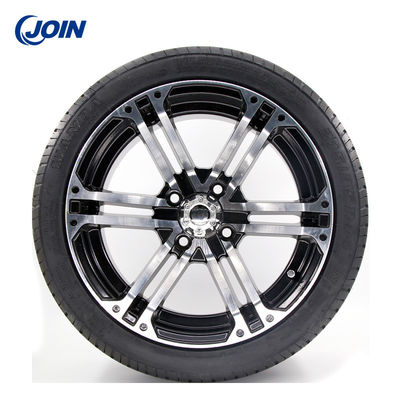 Neumáticos del carro de golf de 14 pulgadas con negro durable de las ruedas de aluminio